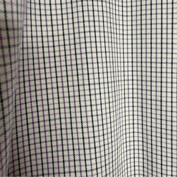 Lauren Ralph Lauren Purple Button Down Shirt Checkered Pattern Size 18 34/35 XL - Picture 5 of 6